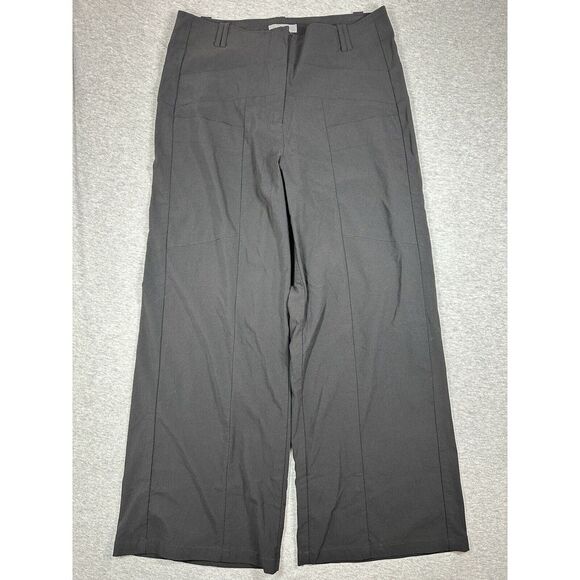 Habitat Pants Womans Small Black Wide Leg Baggy Cropped Cargo High Rise Trousers - Picture 1 of 7